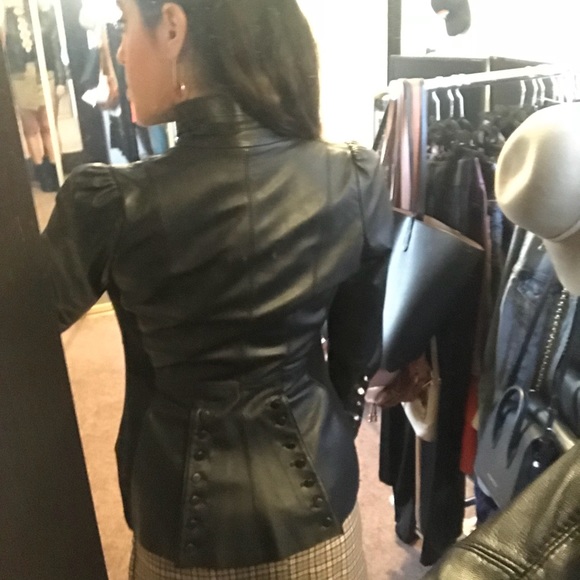 Ya-Ya Black Leather Jacket - Picture 3 of 5